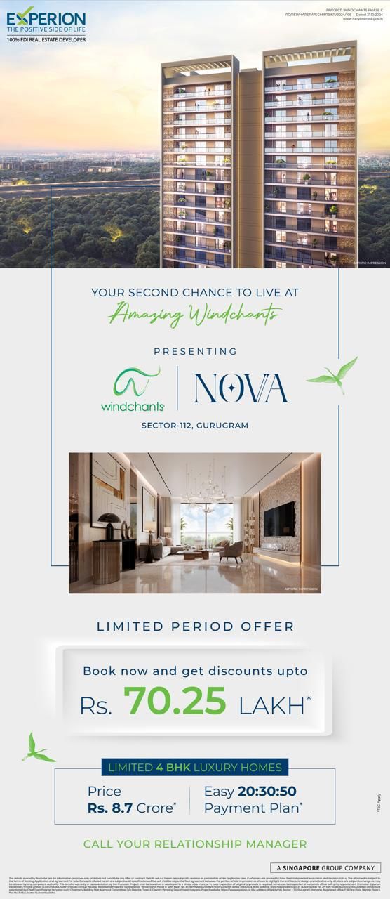 Experience Luxury Living at Experion Windchants Nova, Sector-112, Gurugram Update