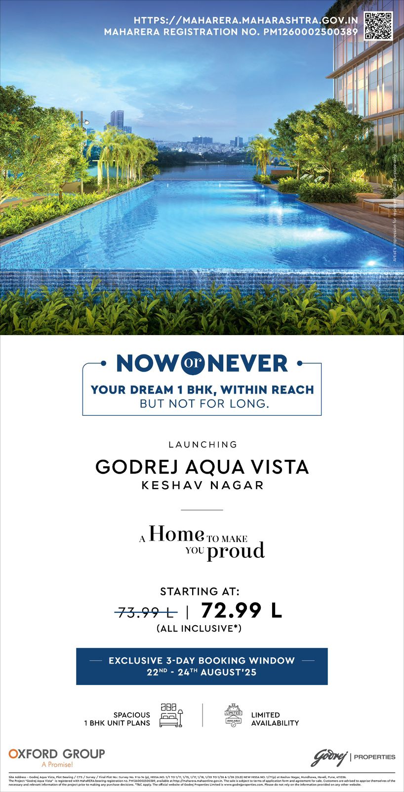 Discover Godrej Aqua Vista in Keshav Nagar at ₹72.99L Update
