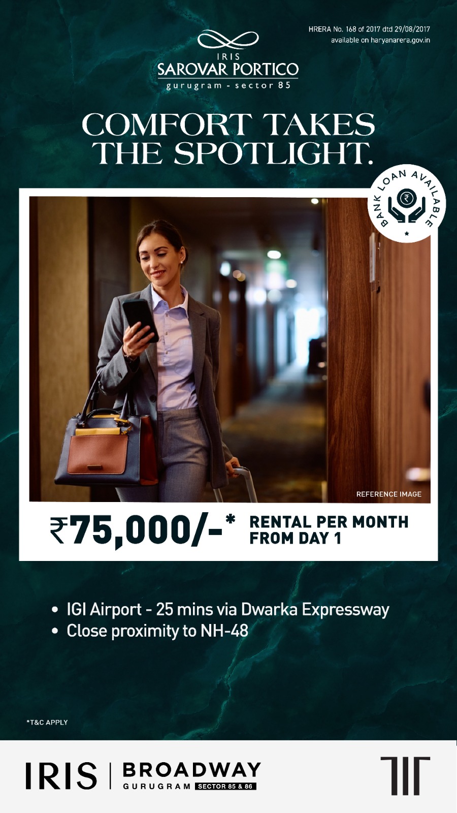 Experience Comfort at Iris Sarovar Portico, Gurugram - ₹75,000/Month Update