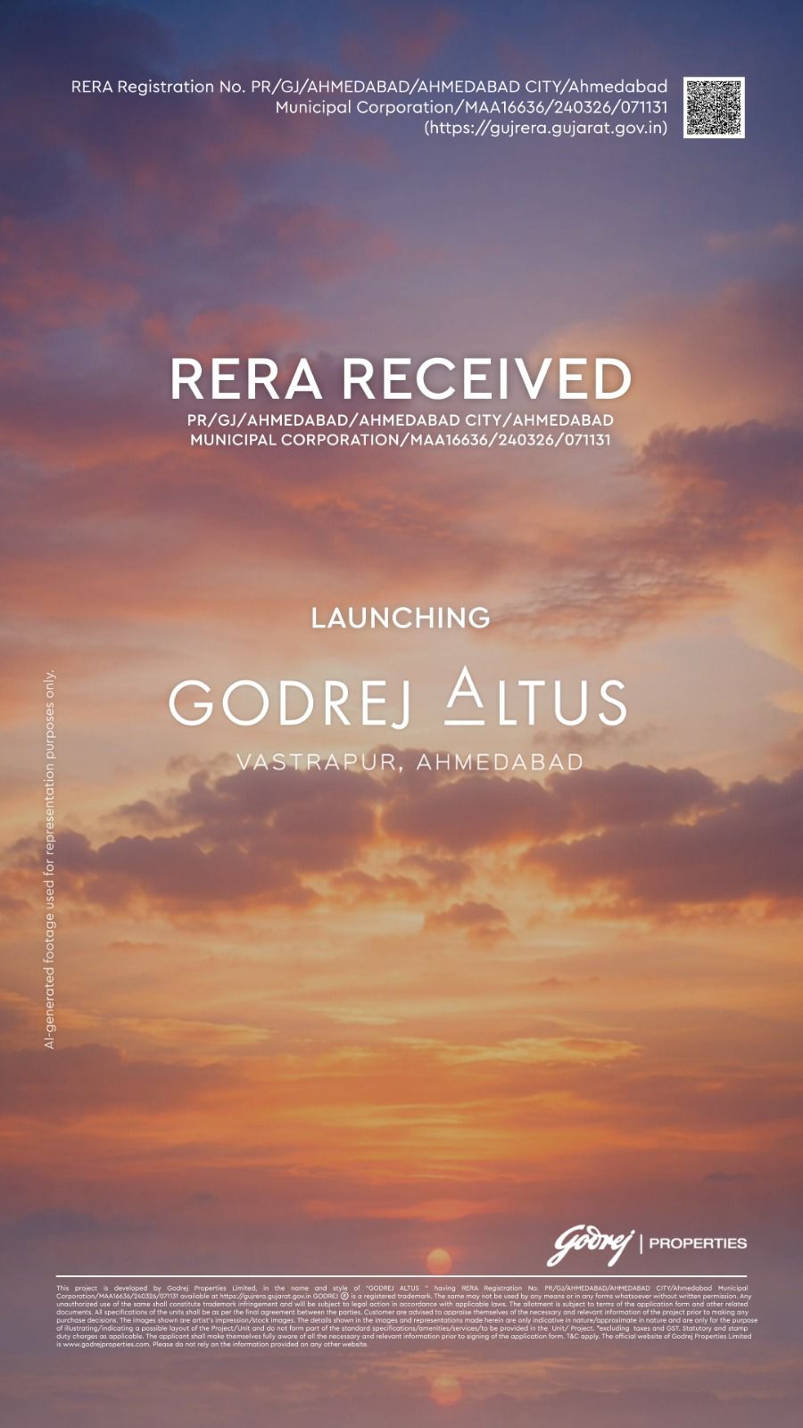 RERA Received for Godrej Altus! || Launching Godrej Altus in Vastrapur! || Secure Your Spot at Godrej Altus! Update