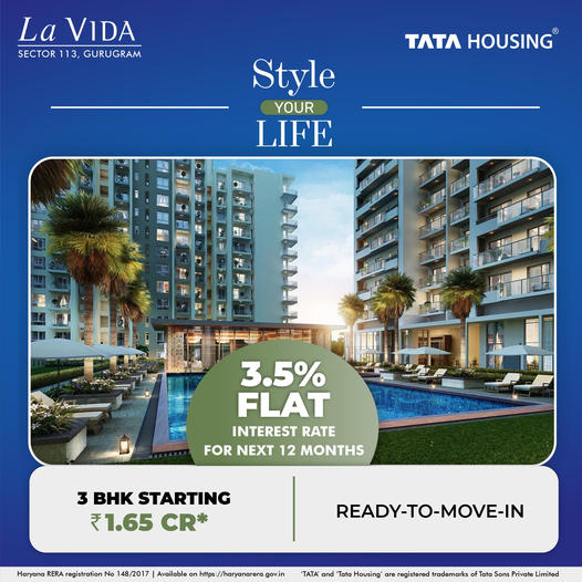 Ready to move in 3 BHK Home Rs 1.65 Cr at Tata La Vida, Gurgaon Update