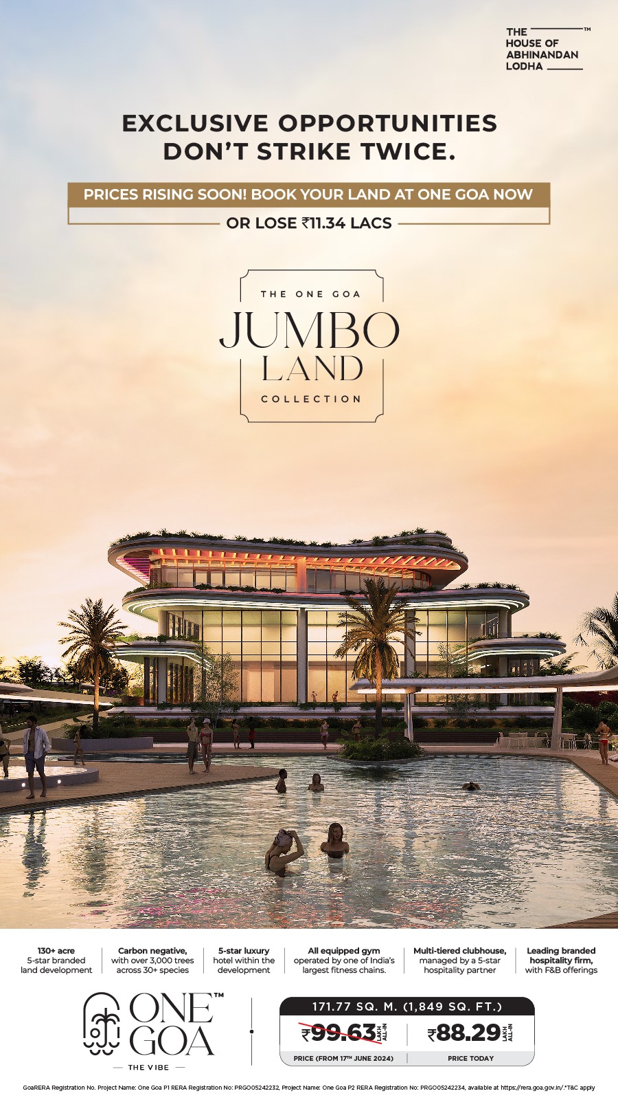 Discover Luxury Living with Abhinandan Lodha's "One Goa" - A Landmark Project in Goa Update