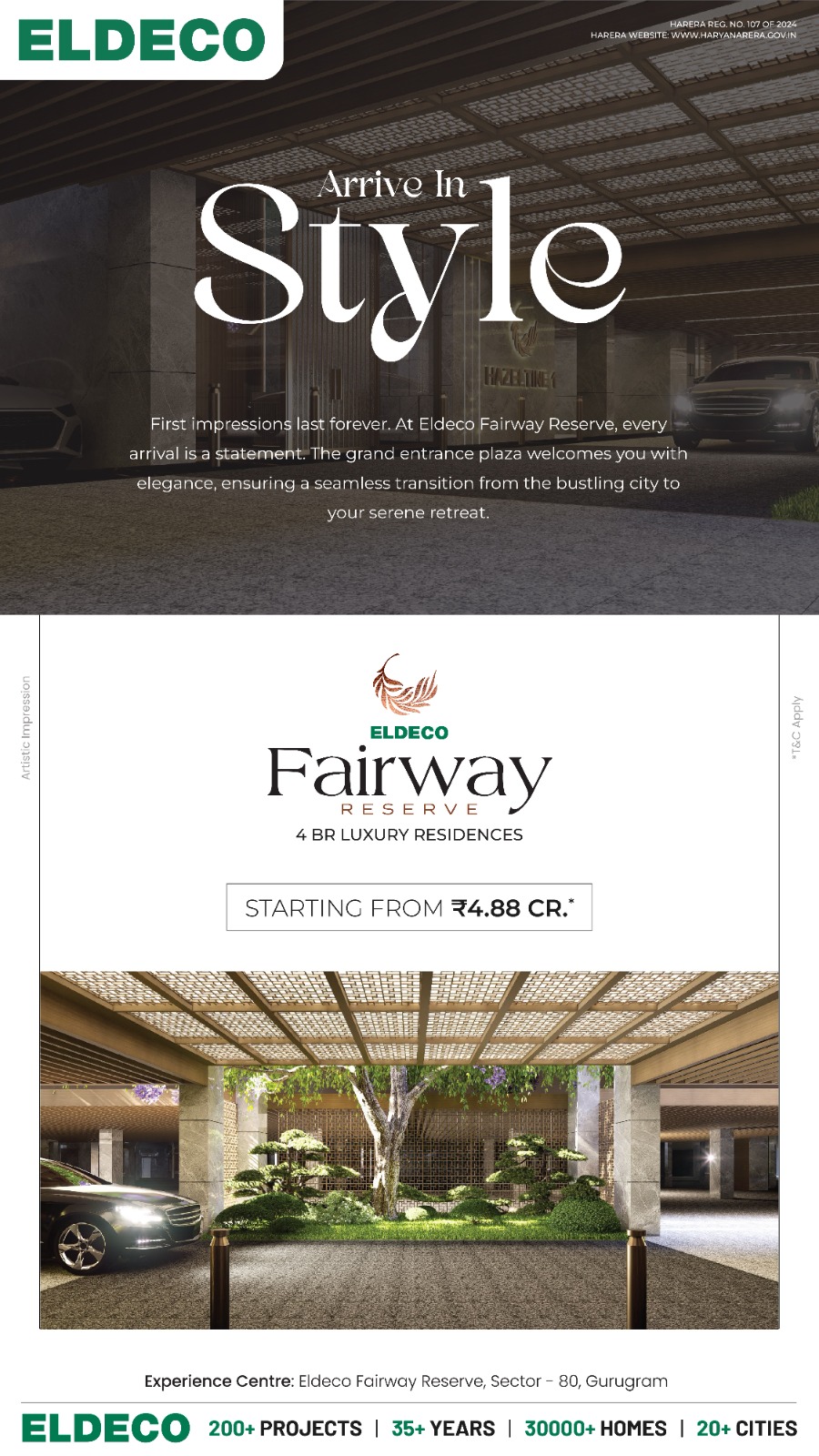 Eldeco Fairway Reserve, Gurugram - Starting from ₹4.88 Cr. Update