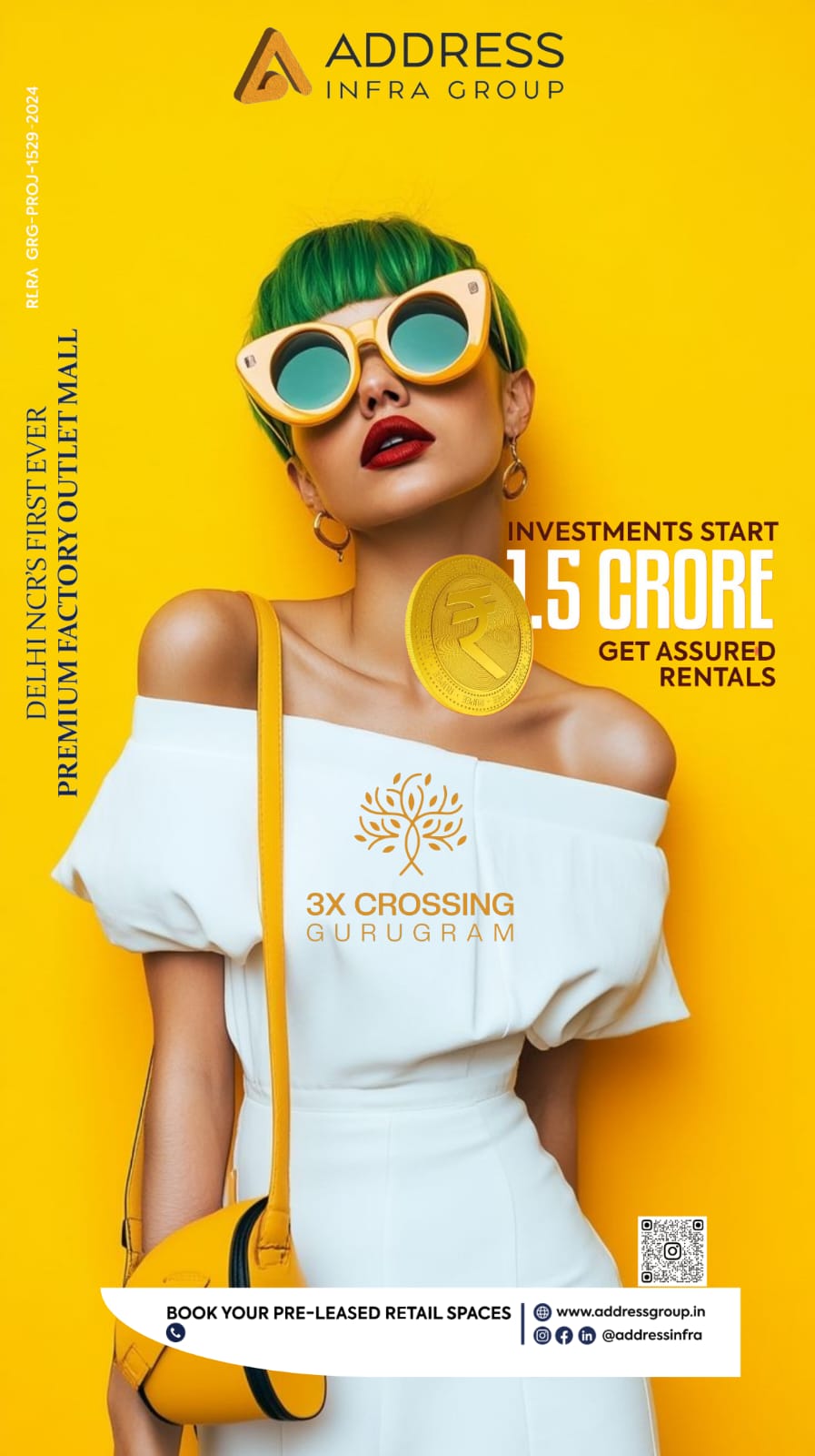 Invest in 3X Crossing by Address Infra Group in Gurugram, Starting at 1.5 Crore Update