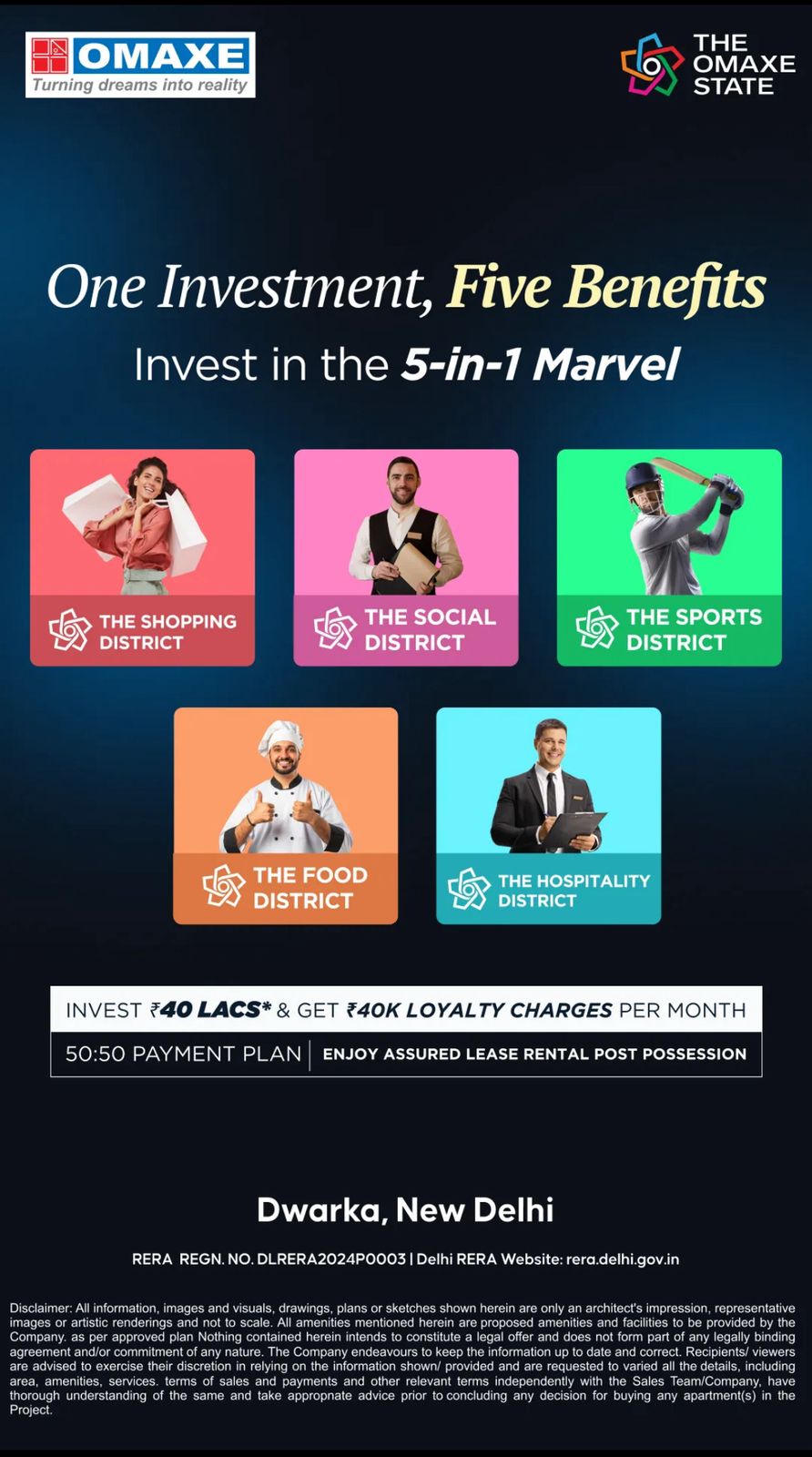 Investment Opportunity in Dwarka, New Delhi - Omaxe 5-in-1 Marvel Update