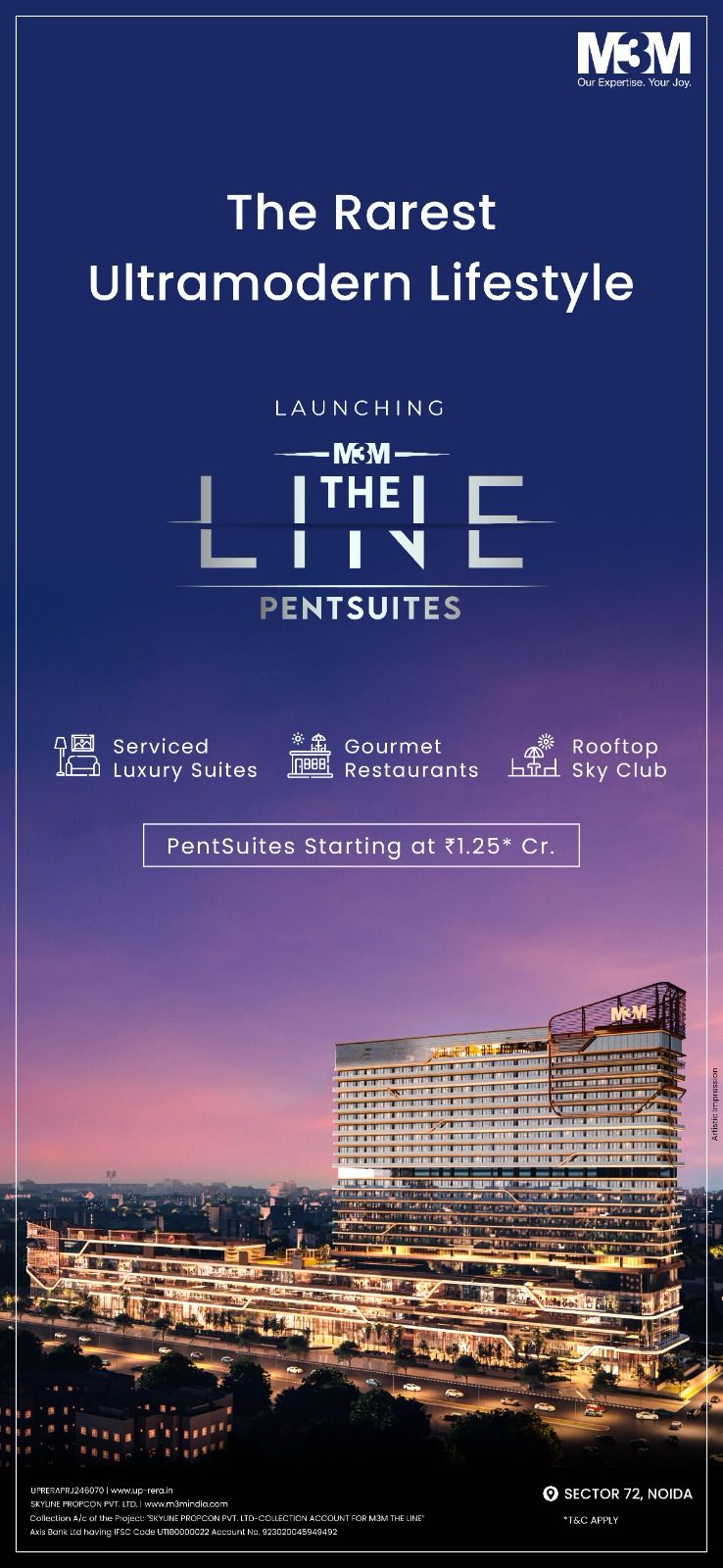 Introducing M3M The Line Pentsuites: A Paradigm of Ultramodern Living in Sector 72, Noida Update