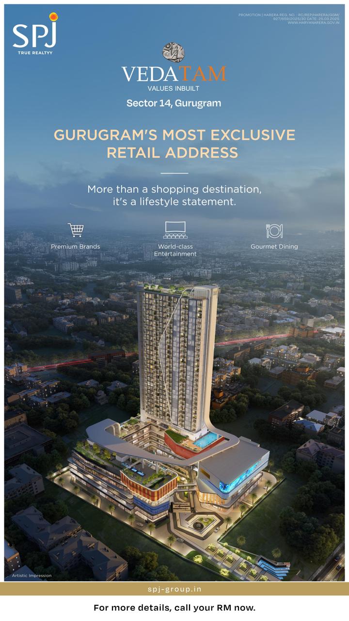 Discover Luxury at VEDATAM, Sector 14, Gurugram Update