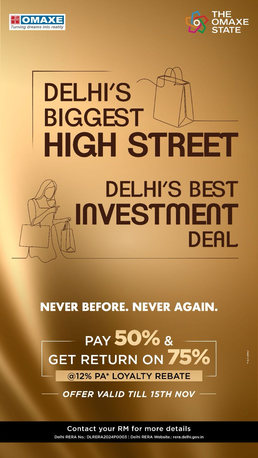 Invest in Delhi's Biggest High Street with Omaxe, Offer Valid Till 15th Nov Update