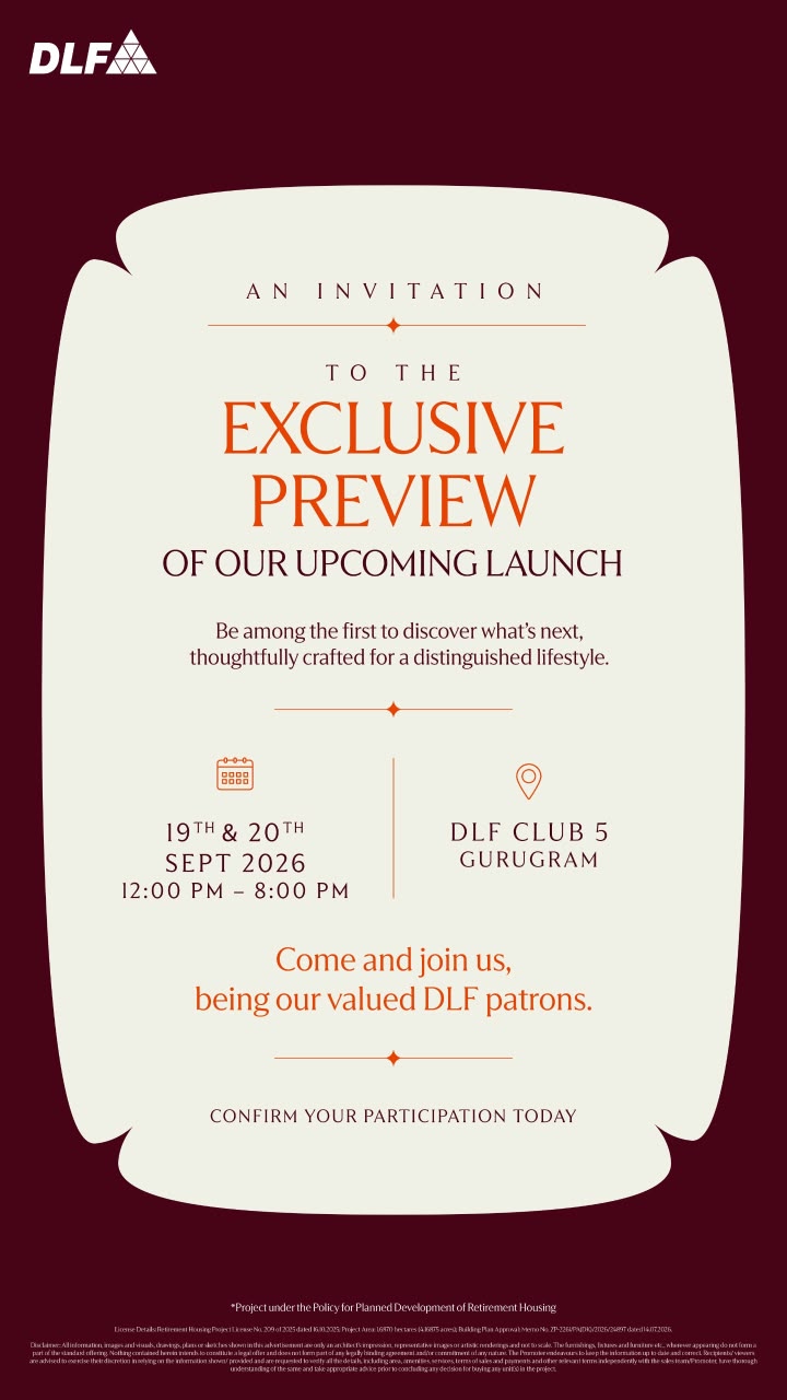 Join the Exclusive Preview by DLF || Attend Our Upcoming Launch at DLF Club 5 || Discover What's Next with DLF Update