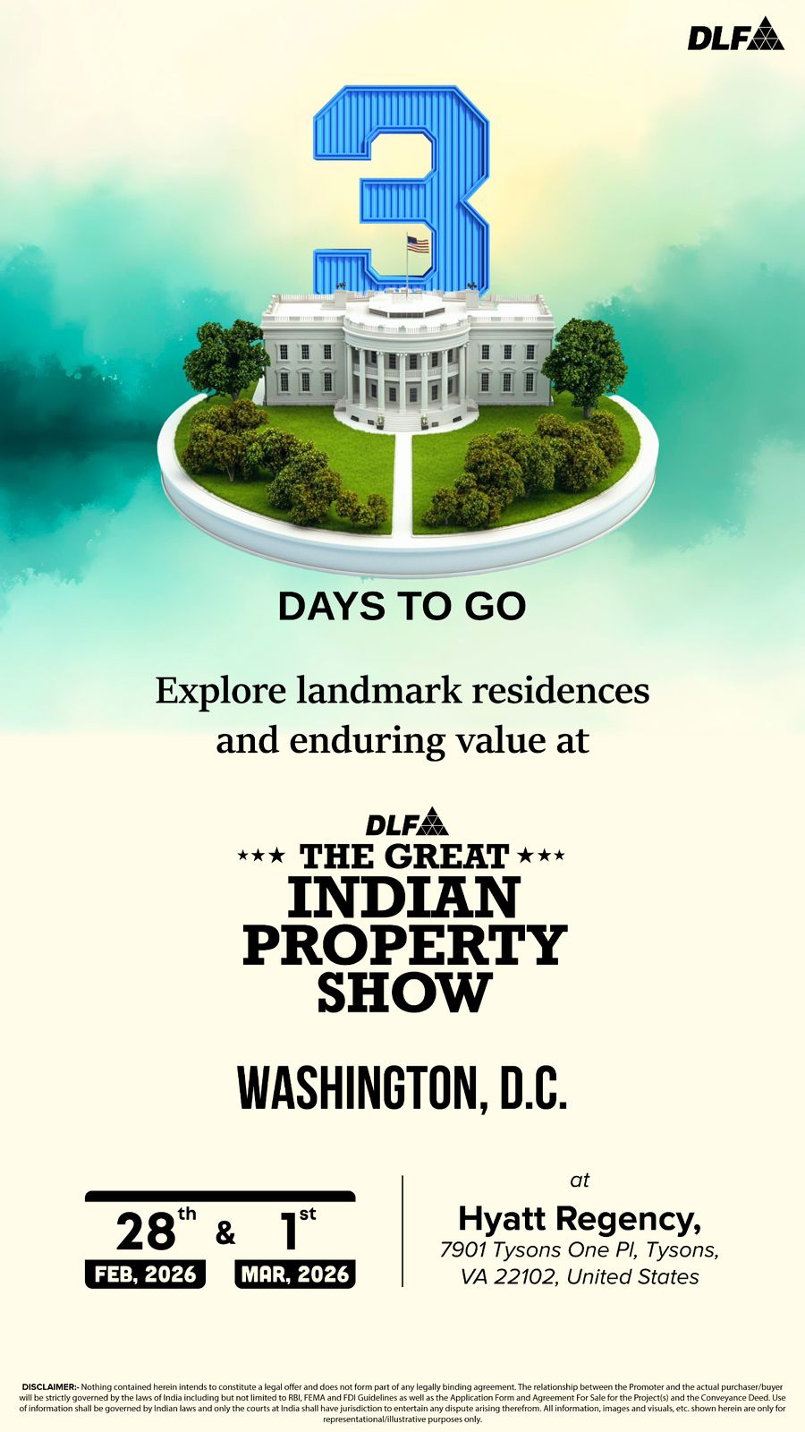 Join DLF's The Great Indian Property Show, Washington D.C., Feb 28-Mar 1, 2026 Update