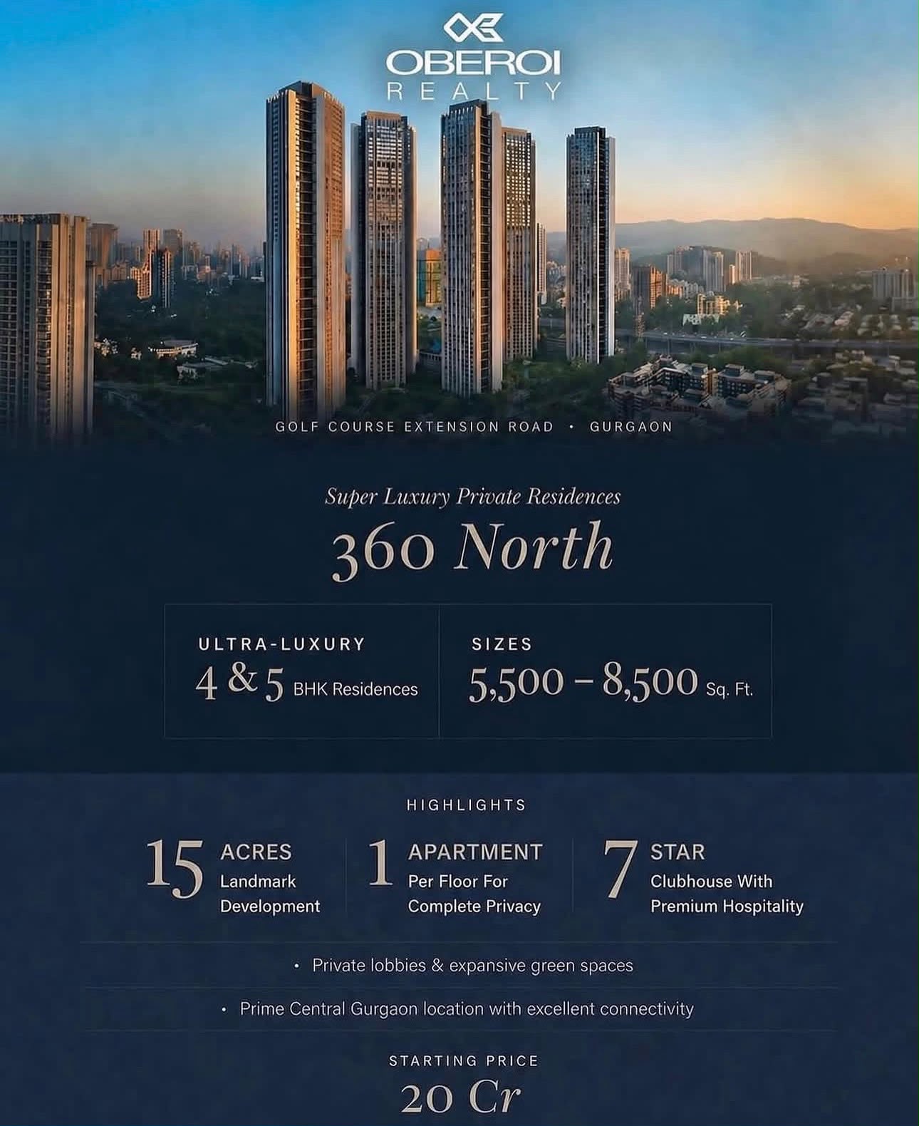Explore Ultra-Luxury Living at 360 North || Discover 360 North Premium Residences || Invest in Oberoi Realty's 360 North Update