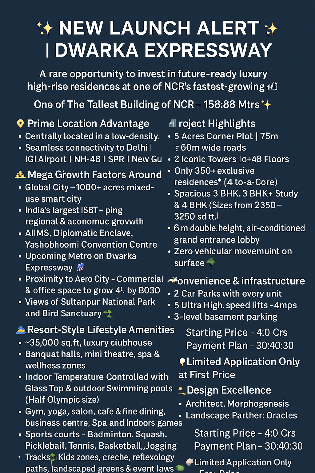 Invest in Luxury High-Rise Residences at Dwarka Expressway – Starting at 4.0 Crs Update