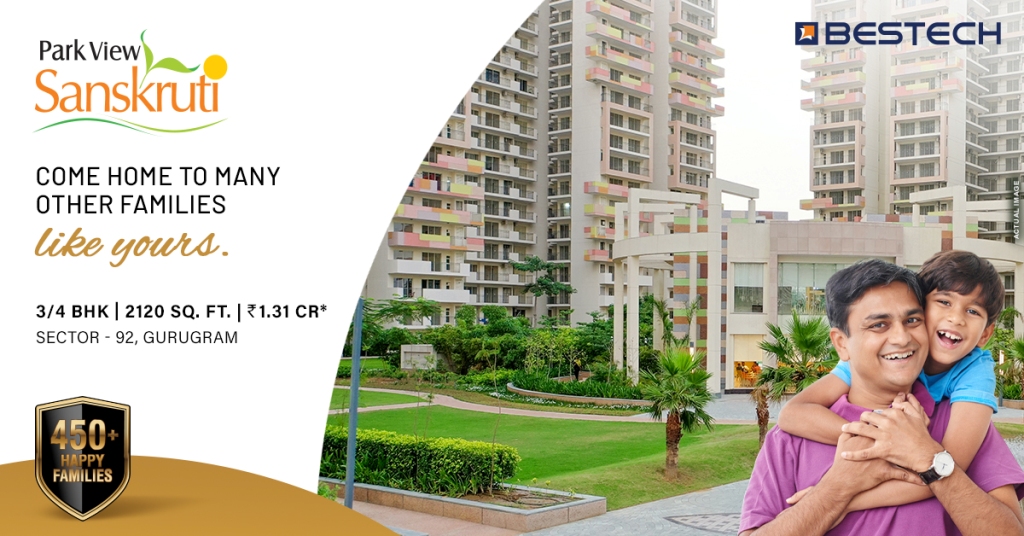 Book 3/4 BHK home price starrting Rs 1.31 Cr at Bestech Park View Sanskruti in Sector 92, Gurgaon Update