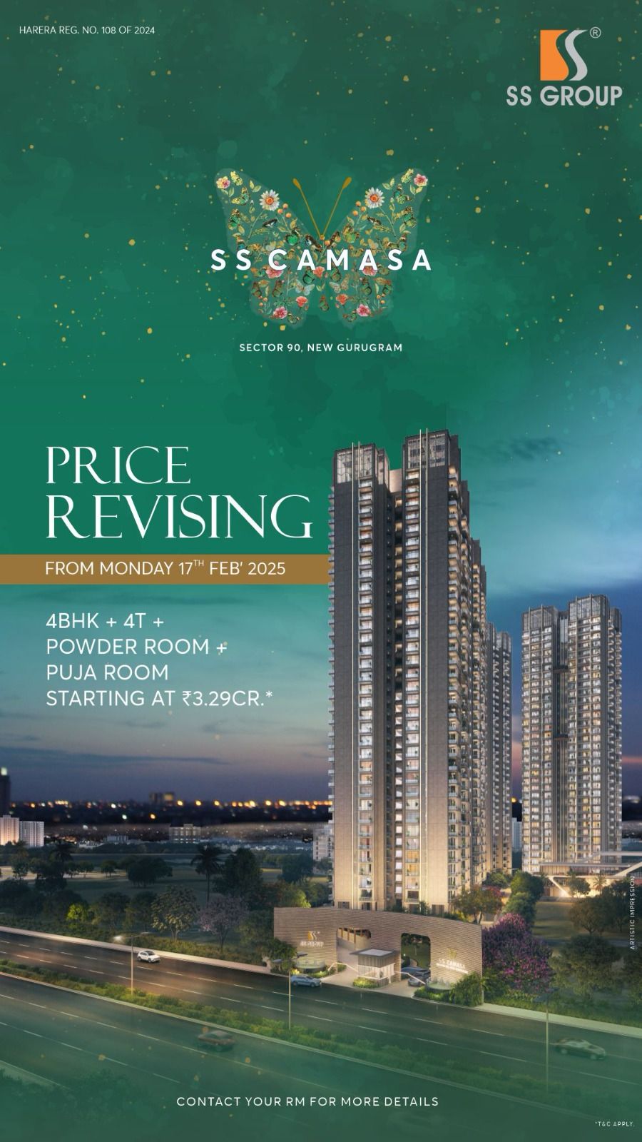 Explore Luxury Living at SS Camasa in Sector 90, Gurugram, Prices Revising Soon Update