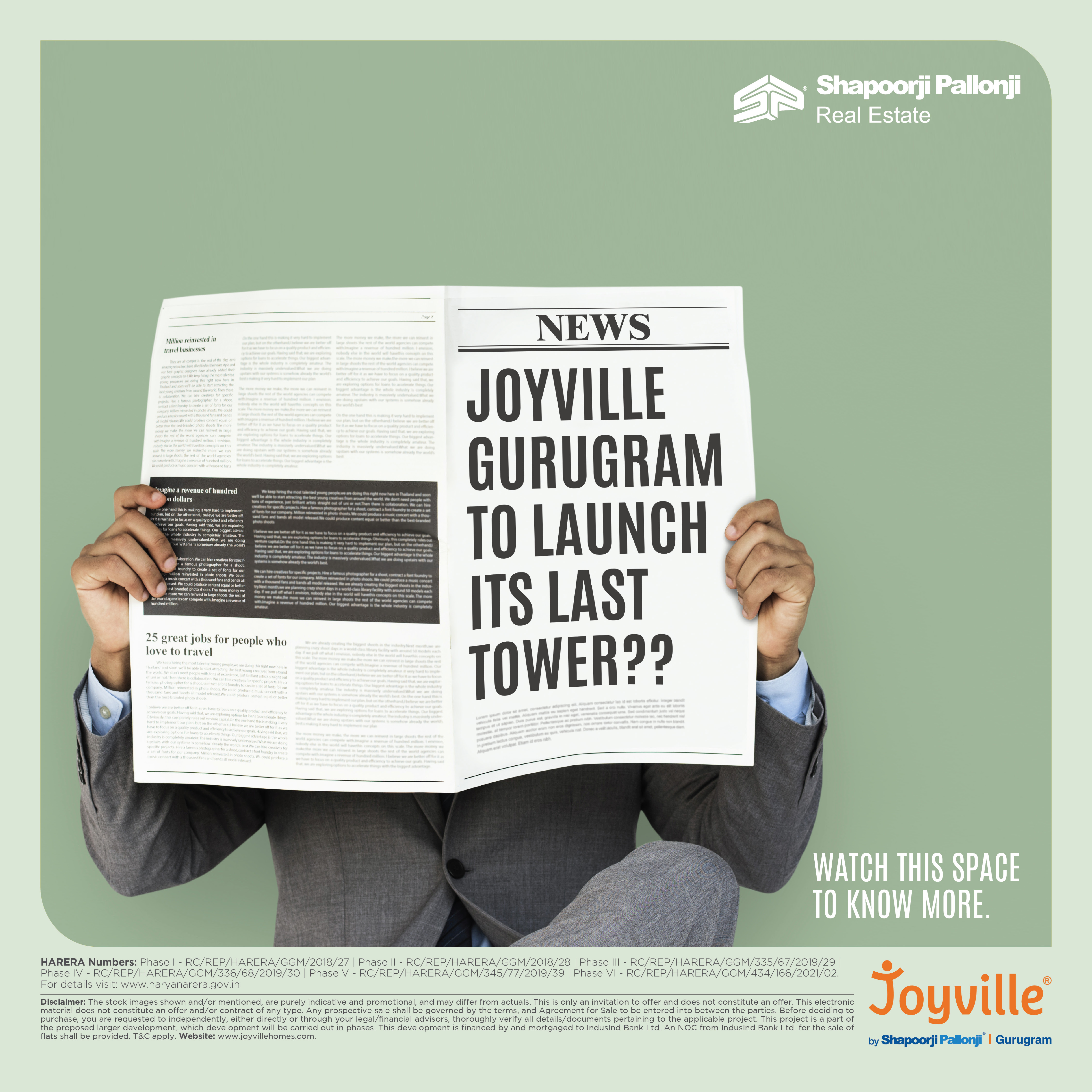 Shapoorji Pallonji Joyville launch its last tower in Sector 102, Gurgaon Update