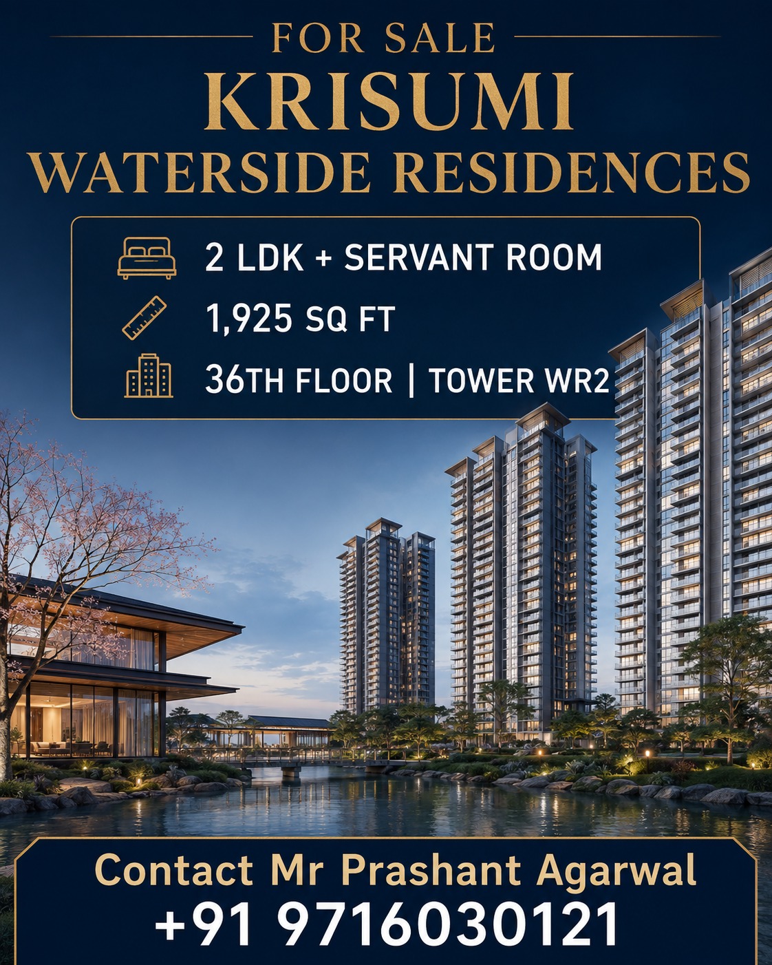 Explore Krisumi Waterside Residences Now || Luxurious 2 LDK + Servant Room Available || Book Your Dream Home at Krisumi Update