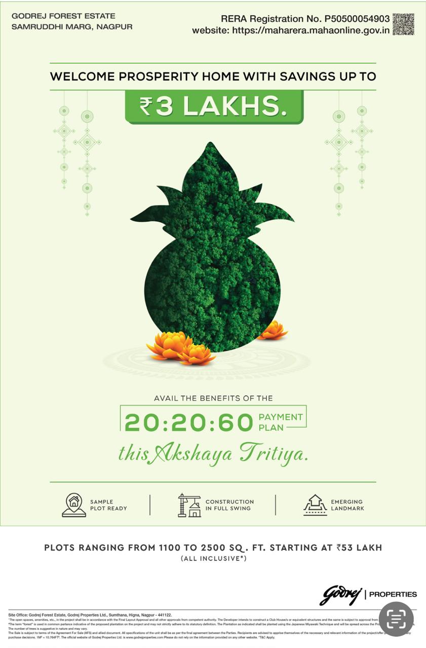 Own Your Dream Home at Godrej Forest Estate, Nagpur - Starting ₹53 Lakh Update