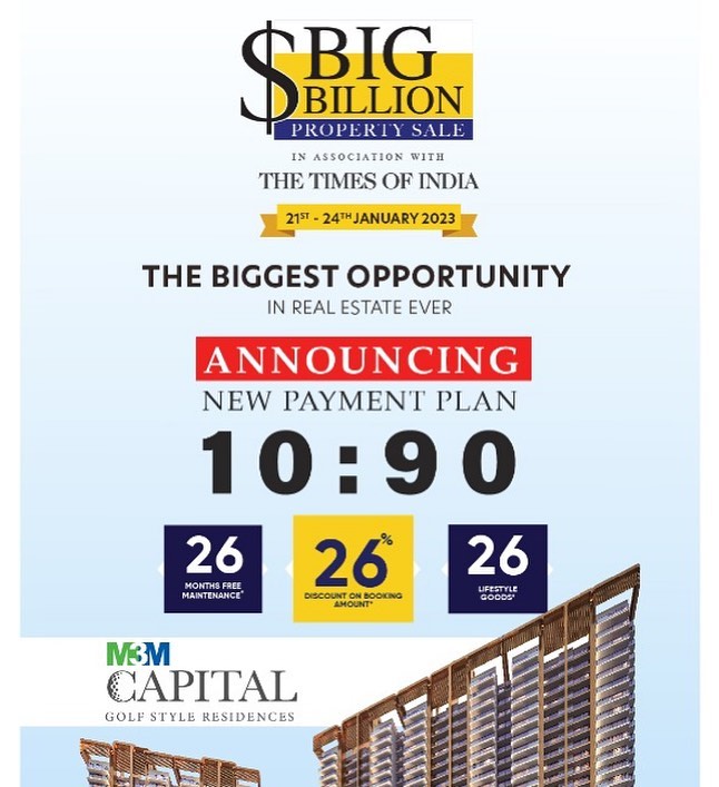 Announcing  new payment plan 10:90 at M3M Capital in Sector 113, Gurgaon Update