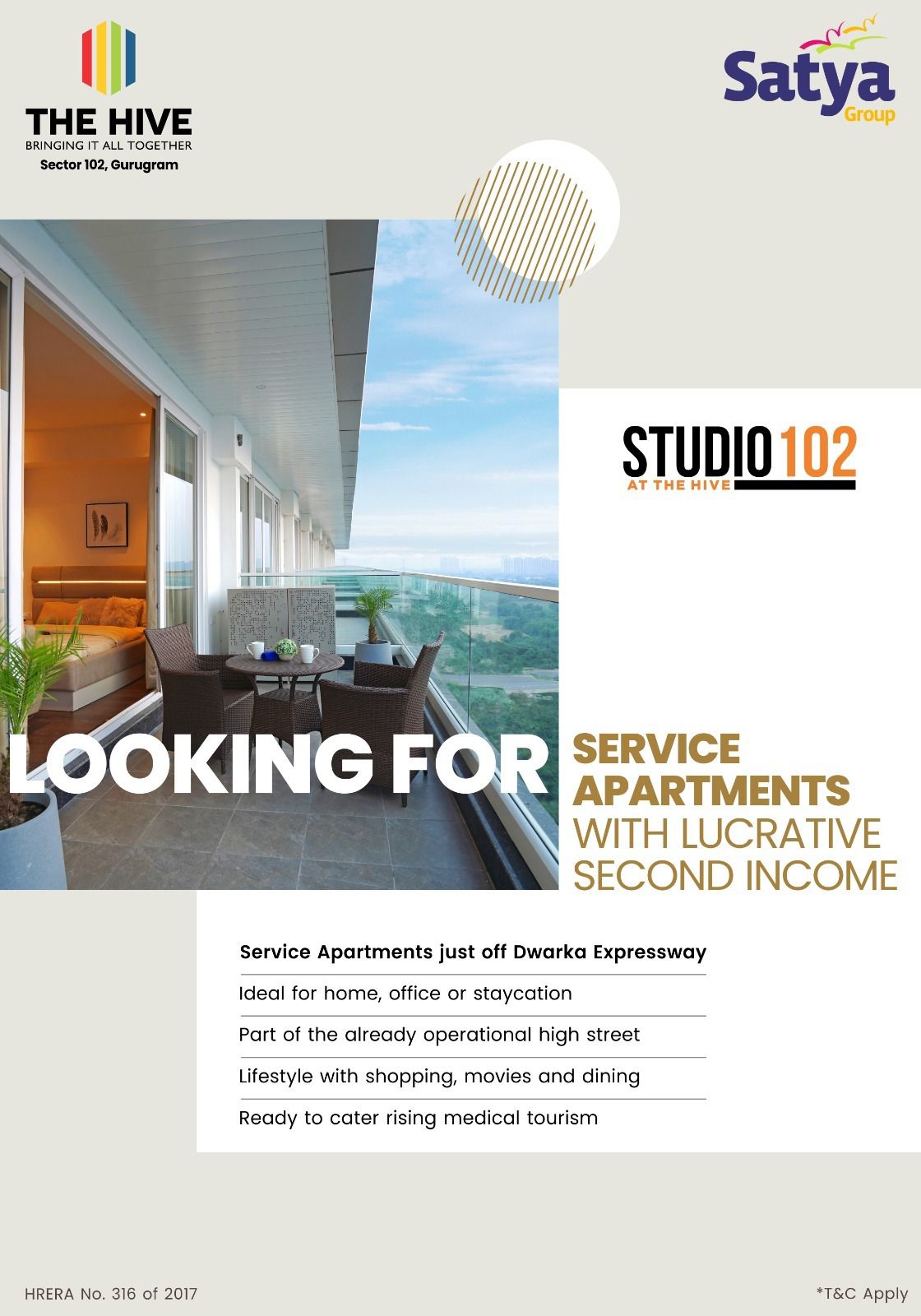 Discover Studio 102 at The Hive, Gurgaon by Satya Group Update