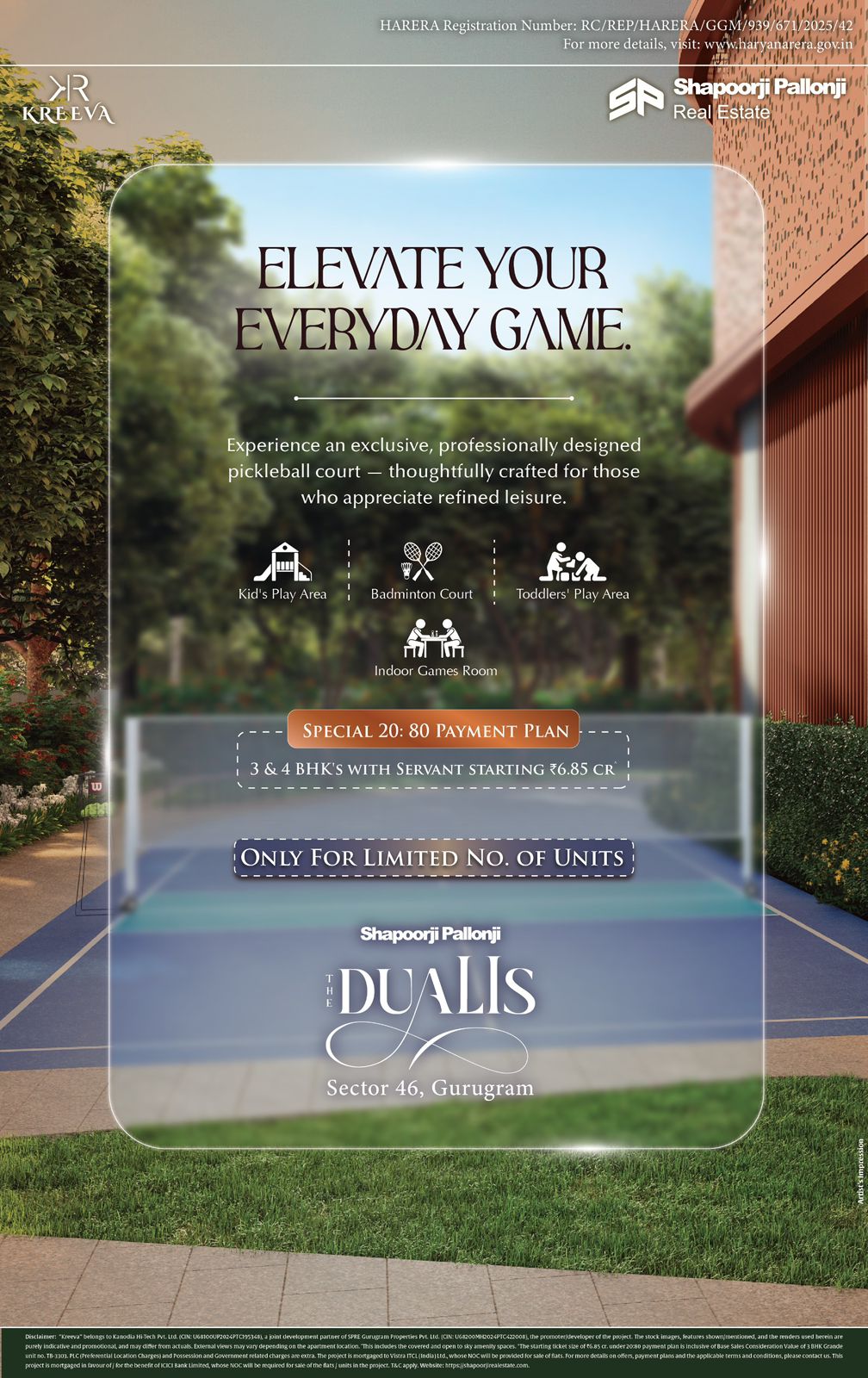 Luxury Living at The Dualis by Shapoorji Pallonji, Sector 46, Gurugram Update