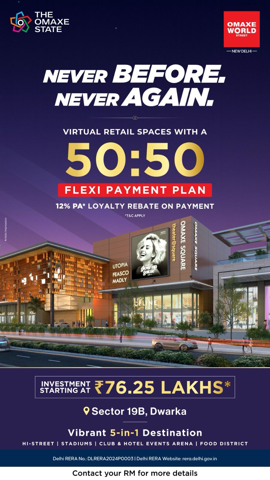 Virtual Retail Spaces at Omaxe World Street, Dwarka Starting ₹76.25 Lakhs Update