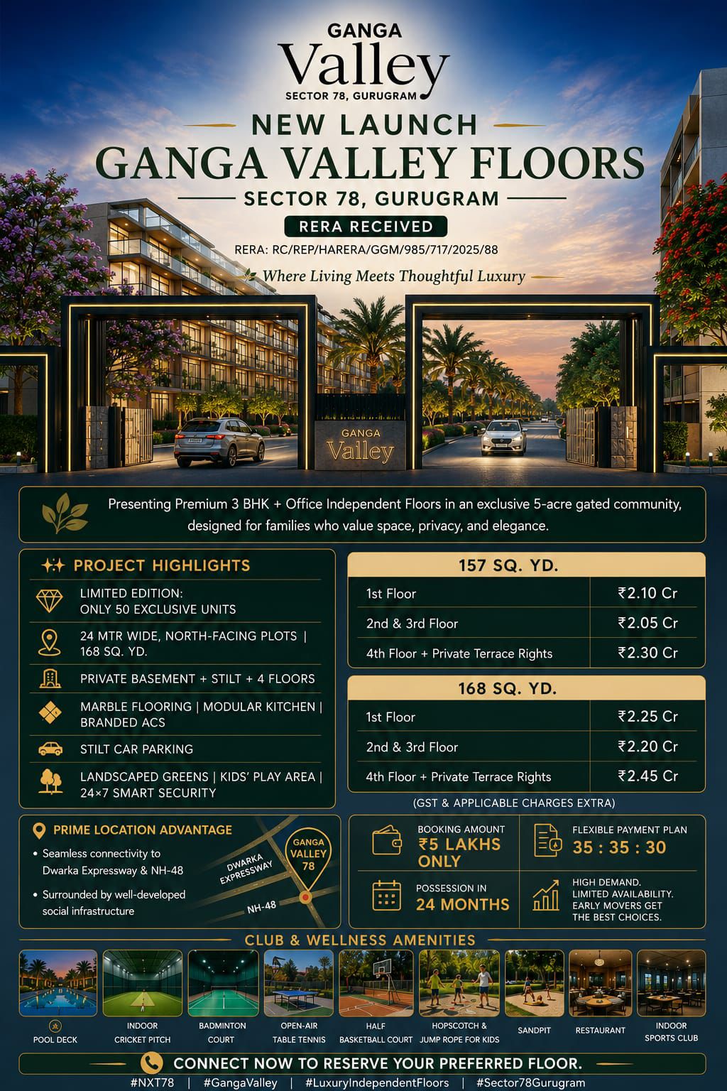 Discover New Launch at Ganga Valley Floors || Secure Your Spot Today || Luxury Living in Gurugram Update