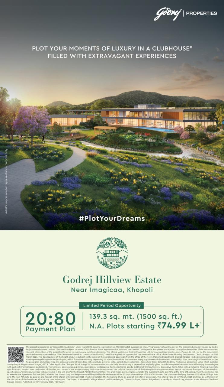 Godrej Hillview Estate: Luxurious Plots from ₹74.99 L+ at Khopoli Update
