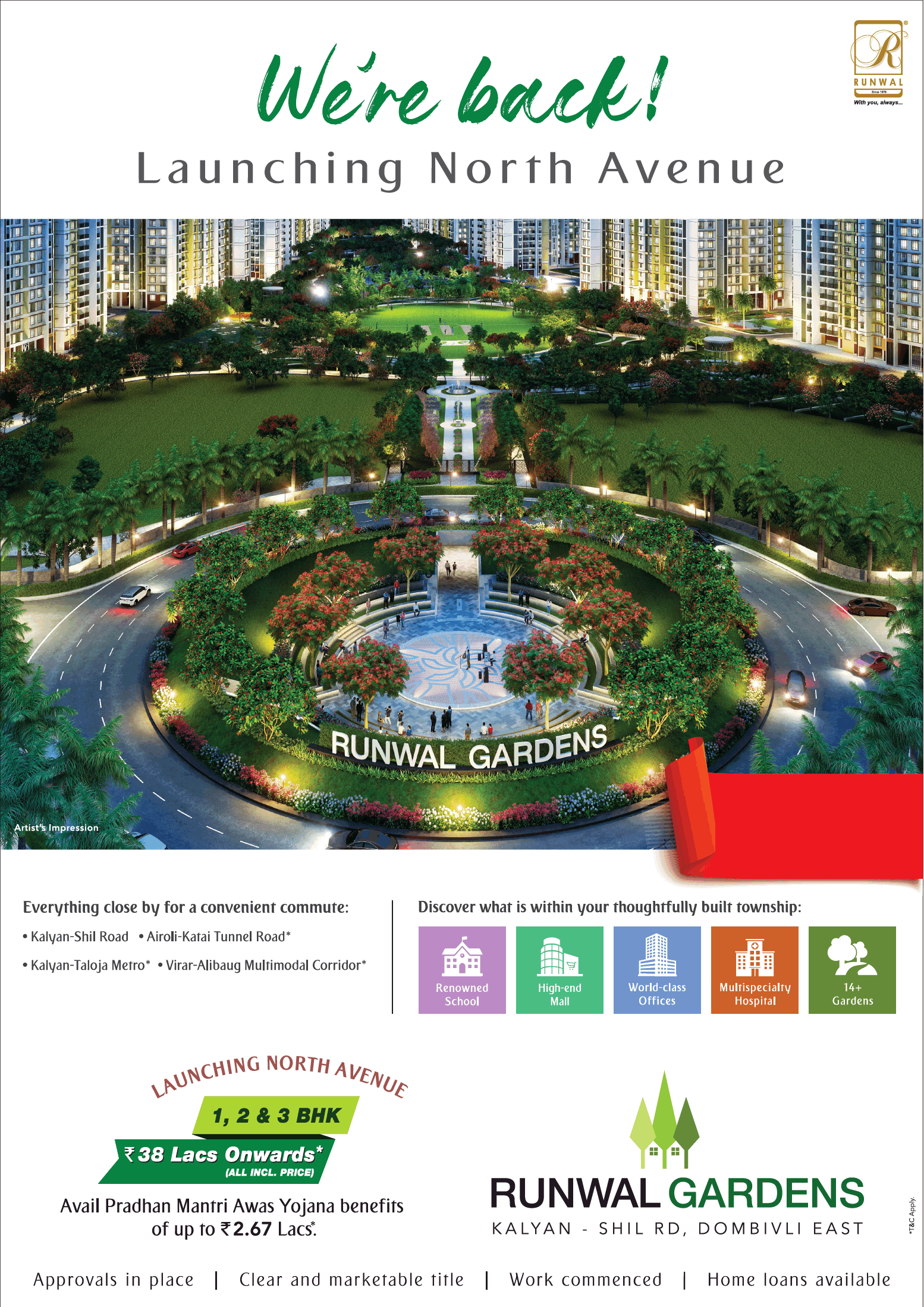 Book 1 BHK Rs 38 lakh onwards at Runwal Gardens Dombivli East in Mumbai Update