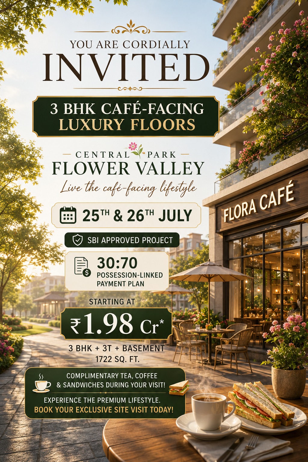 Explore Café-Facing Luxury at Flower Valley || Invitation for Central Park Luxury Floors || Discover Exclusive 3 BHK at Flower Valley Update