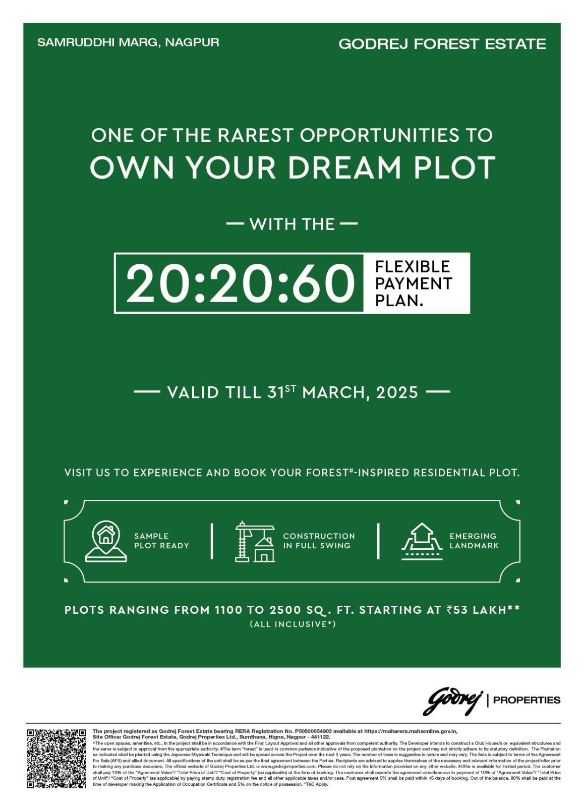 Own Your Dream Plot In Godrej Forest Estate, Nagpur, Starting ₹53 Lakh Update