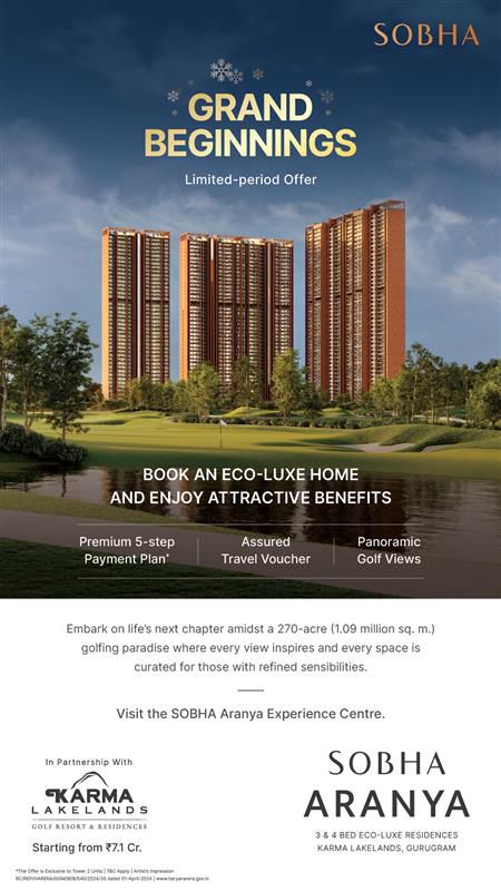 Discover Sobha Aranya: Luxury Residences in Karma Lakelands, Starting at ₹7.21 Cr! Update