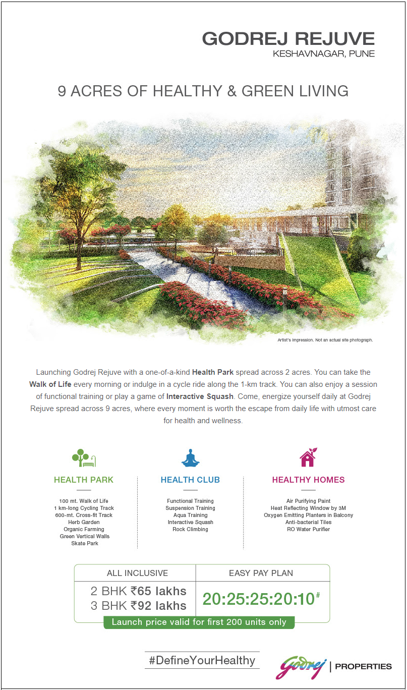Launching Godrej Rejuve 9 acres of Healthy Living in Pune Update