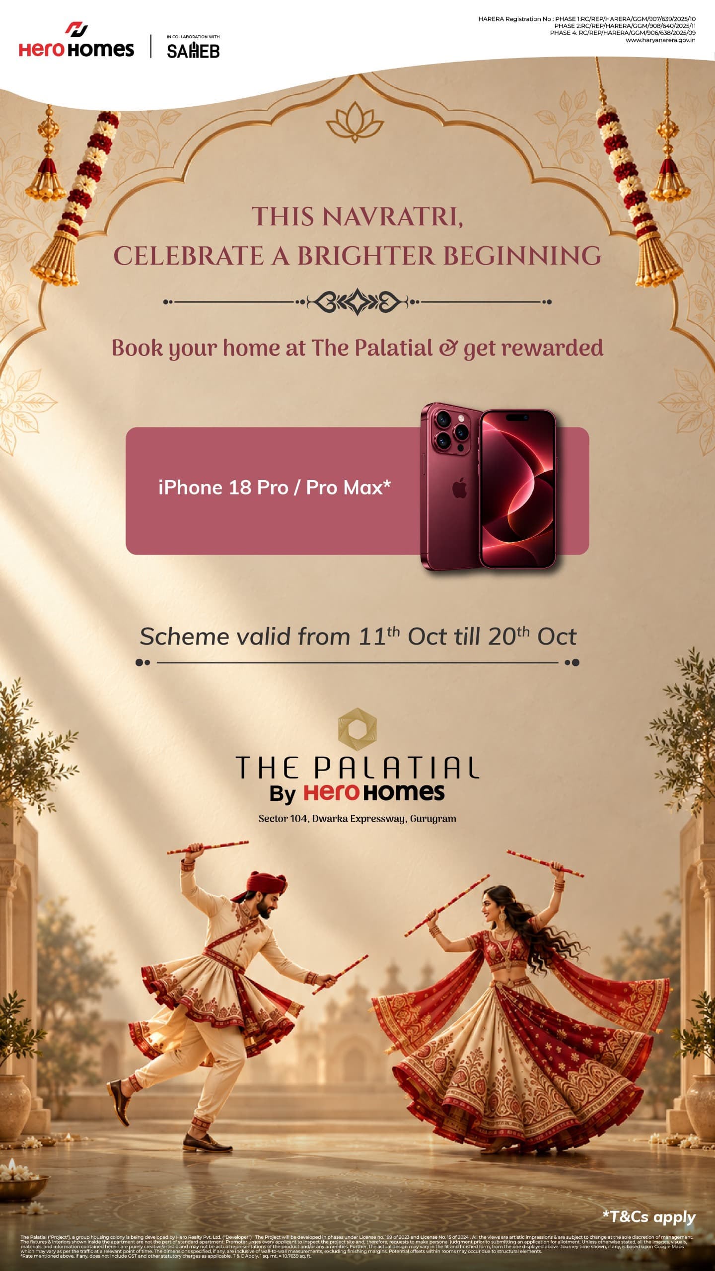 Book Your Dream Home with Festive Rewards! || Celebrate Navratri with a New Home & iPhone Gift || Limited Offer: Secure Your Hero Homes Today