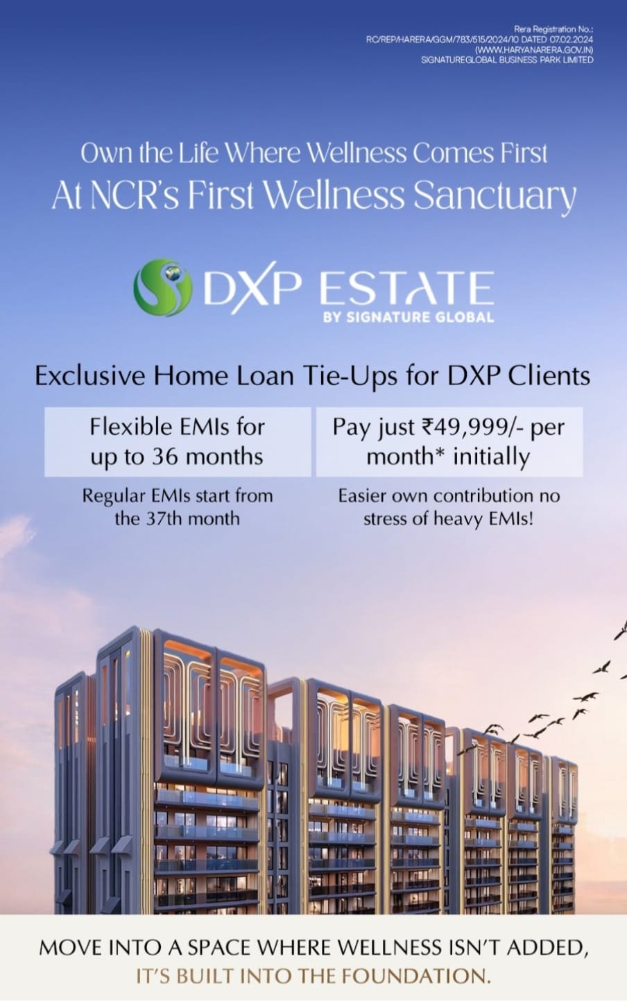 Experience NCR's First Wellness Sanctuary at DXP Estate by Signature Global Update