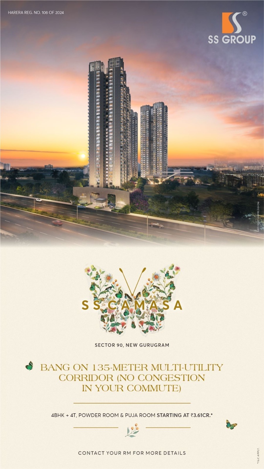Discover SS Camasa, Sector 90, New Gurugram, Starting at ₹3.61Cr Update