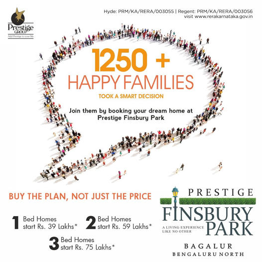 Booking your dream home at Prestige Finsbury Park in Bangalore Update