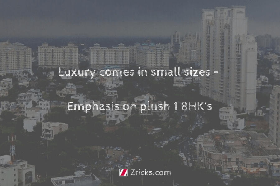 Luxury comes in small sizes – Emphasis on plush 1 BHK’s Update