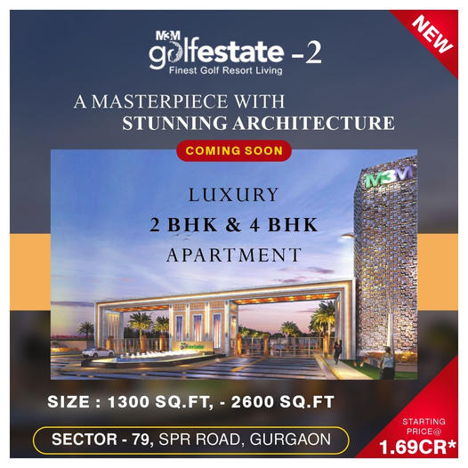 M3M is coming with 2 BHK & 4 BHK Ultra luxury apartment in sector 79 Gurgaon. Update