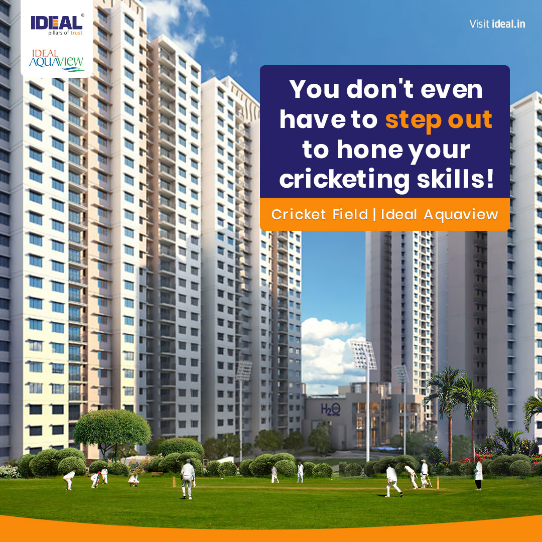 Enjoy immersive cricket without leaving the premises of our project. Thrilling weekends await you on the dedicated cricket field at Ideal Aquaview, Kolkata Update