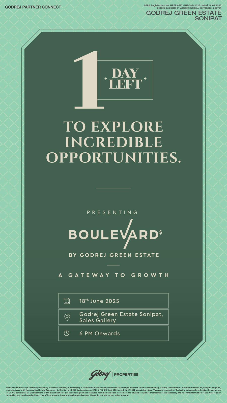 Explore Godrej Green Estate's Boulevard in Sonipat, Event on 18th June 2025 Update
