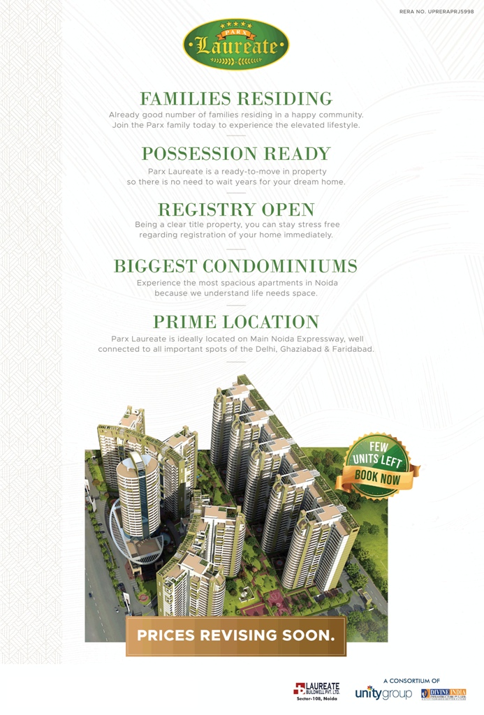 Few units left book now at Parx Laureate in Sector 108,  Noida Update