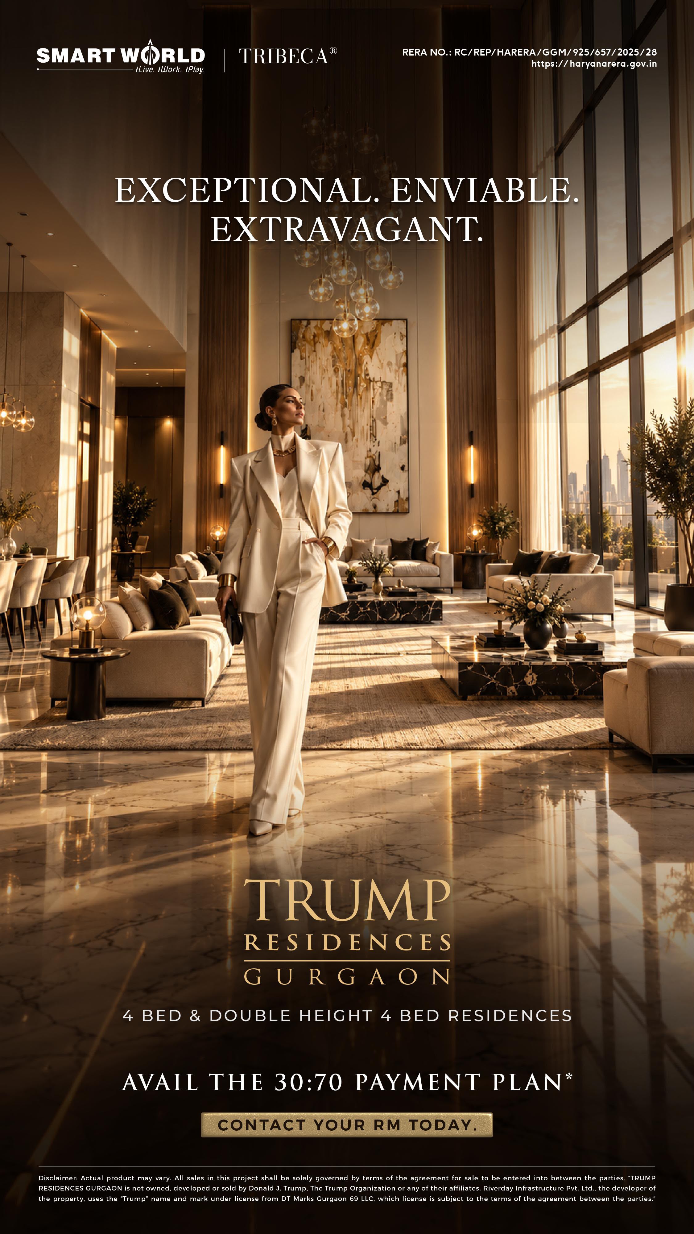 Explore 30:70 Payment Plan at Trump Residences Gurgaon || Secure Your Luxury Home in Gurgaon || Enquire About Trump Residences Today