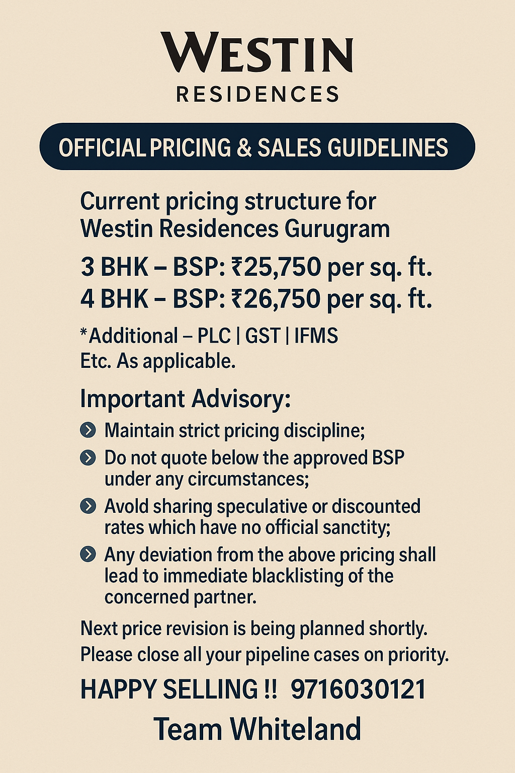 Secure Your Westin Residence Today || New Pricing Alert at Westin Residences || Official Pricing for Westin Residences Gurugram Update