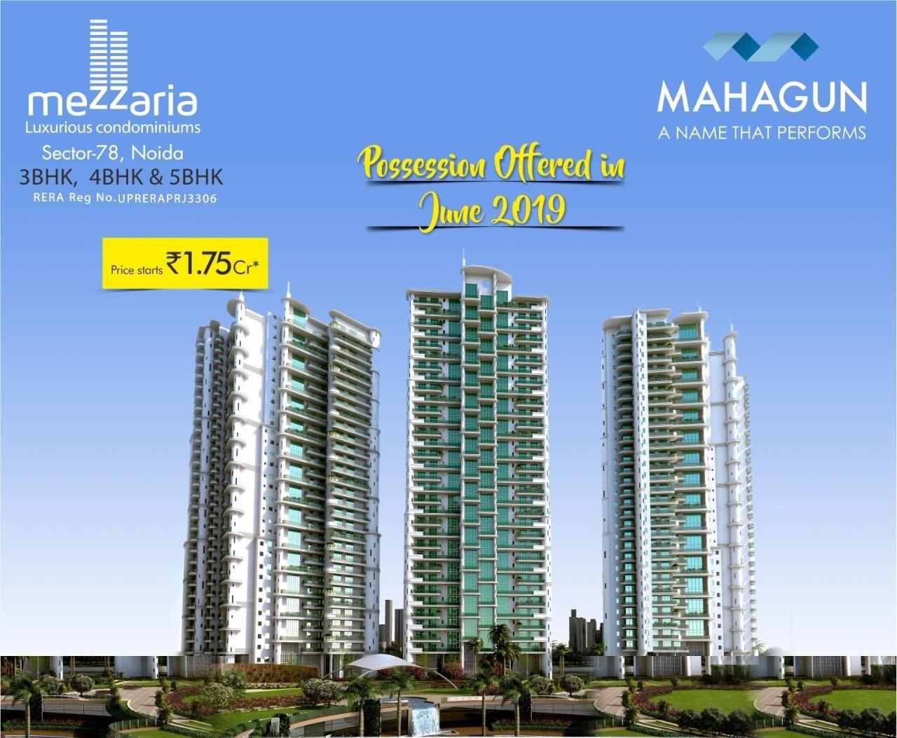 Mahagun Mezzaria is now reaching the stage of possession in Noida Update