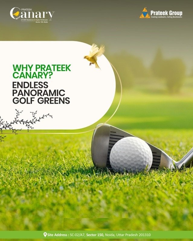 Endless Panoramic golf greens at Prateek Canary, Noida Update