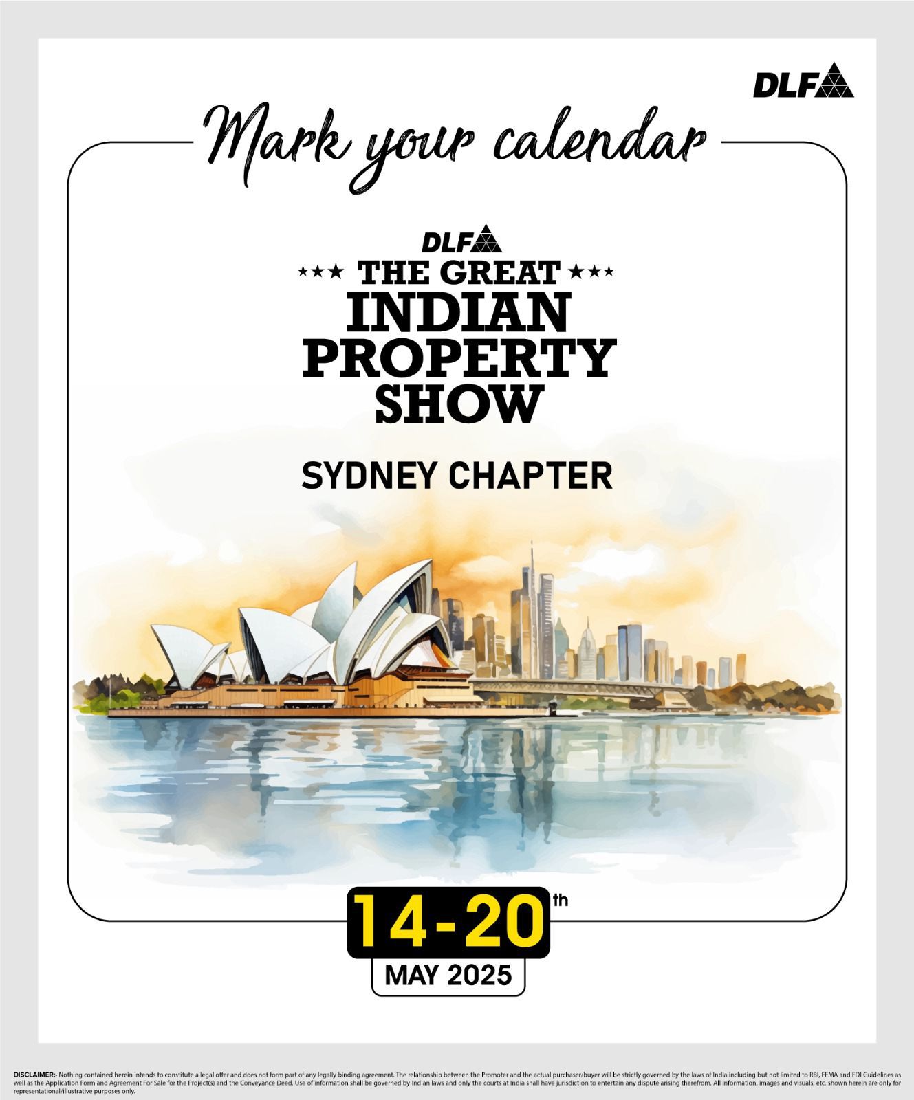 Discover Premier Properties at DLF The Great Indian Property Show, Sydney, May 14-20, 2025 Update