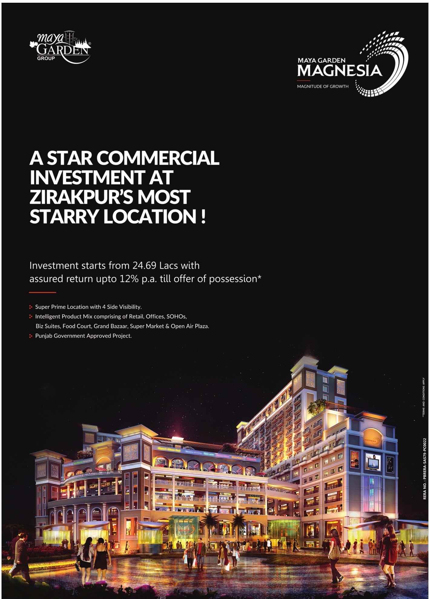Maya Garden Magnesia - A star commercial investment at Zirakpur's most starry location Update