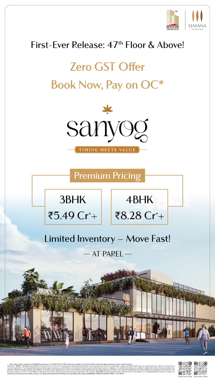 Sanyog Premium 3BHK & 4BHK, Zero GST, Parel, From 5.49 Cr Update