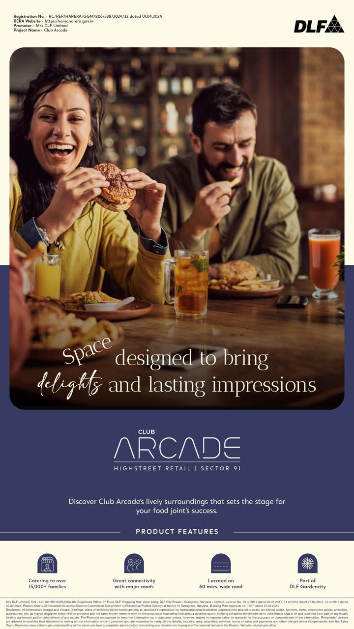Discover Club Arcade: Highstreet Retail in Sector 91 by DLF Limited Update