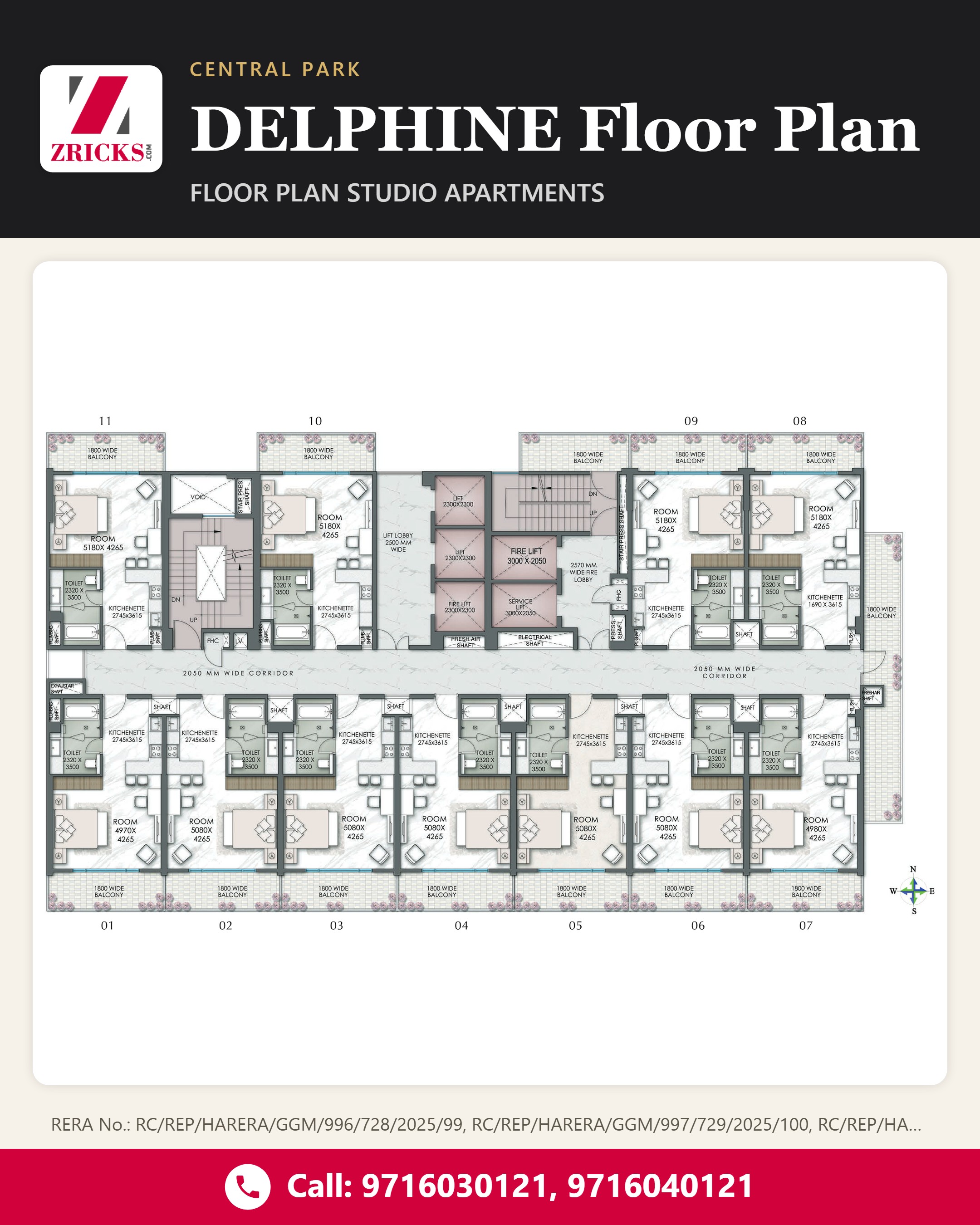 Central Park DELPHINE Floor Plan: Studio Apartments Update